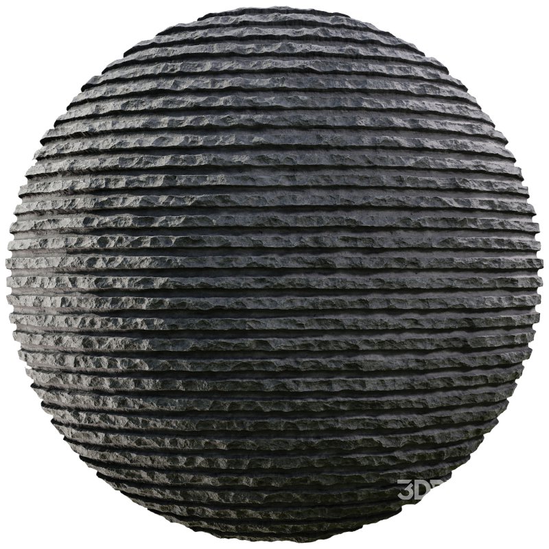 Ribbed Concrete wall 04- Seamless Image 4