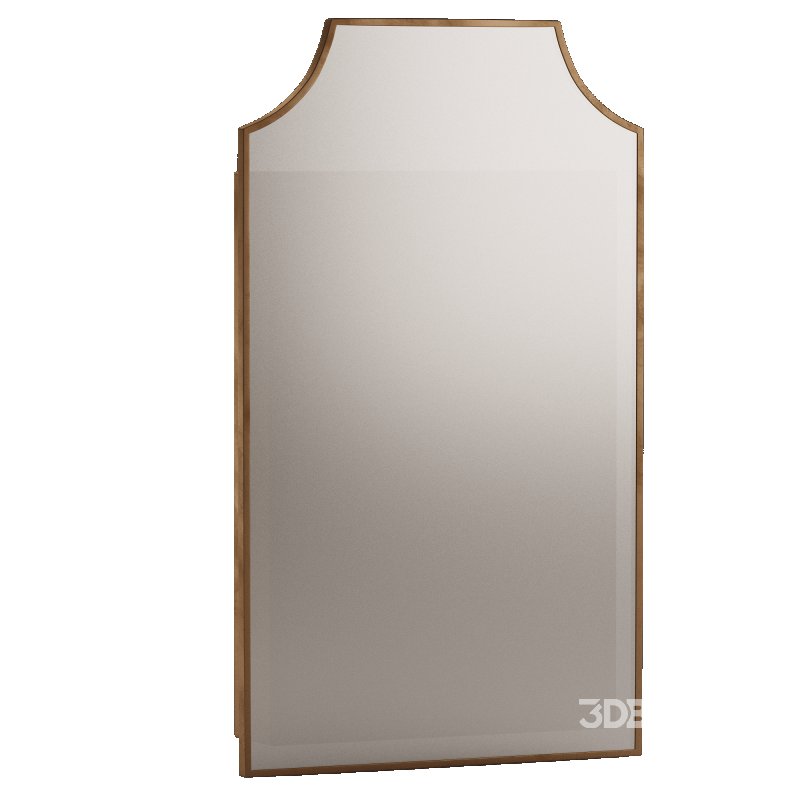 Serene Hollywood Regency Gold Medicine Cabinet Mirror Image 2