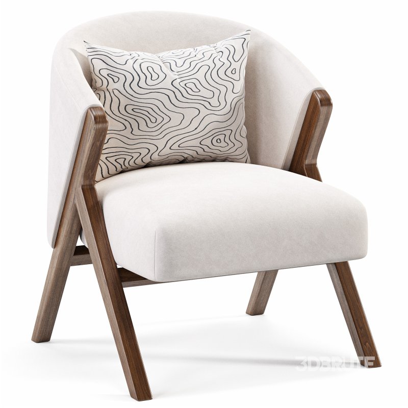 UPHOLSTERED BOUCLE ARMCHAIR By Zarahome Image 1