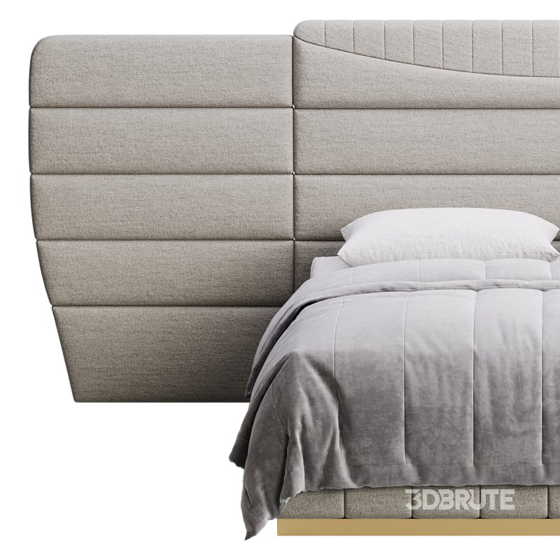 Montecarlo Large Leather Bed Image 12