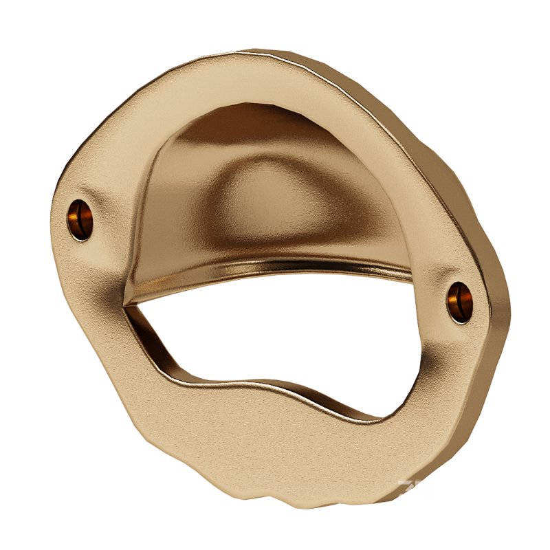 Cabinet or Drawer Bin Pull Black Iron Cup Image 11