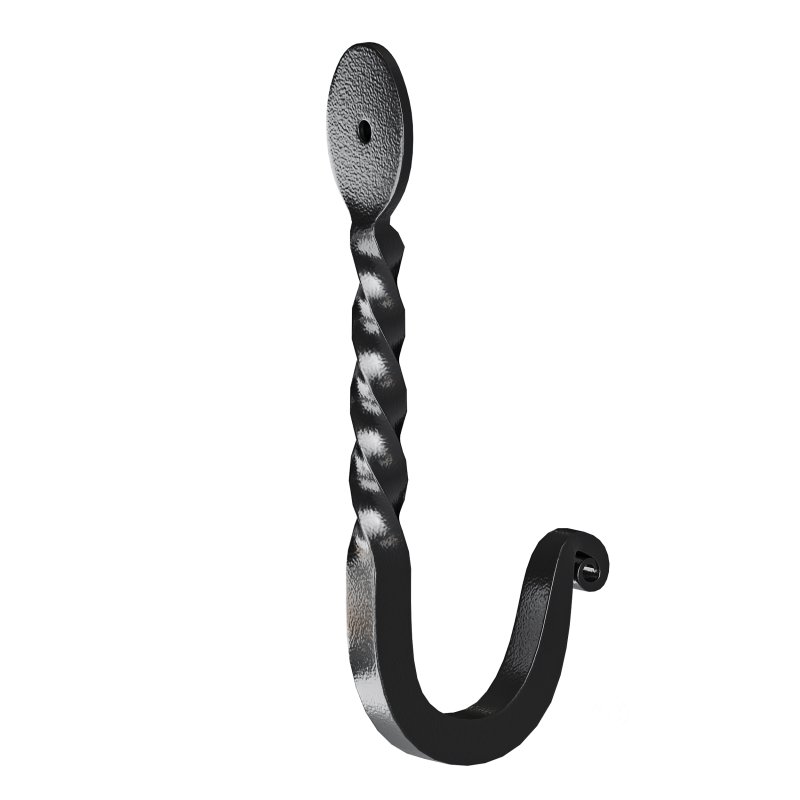 Wrought Iron Twisted Hooks 4.5″ Wall Mount Hanger Hooks Image 10