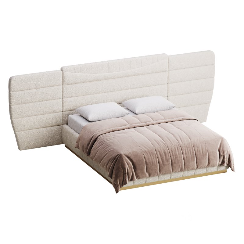 Montecarlo Large Leather Bed Image 5