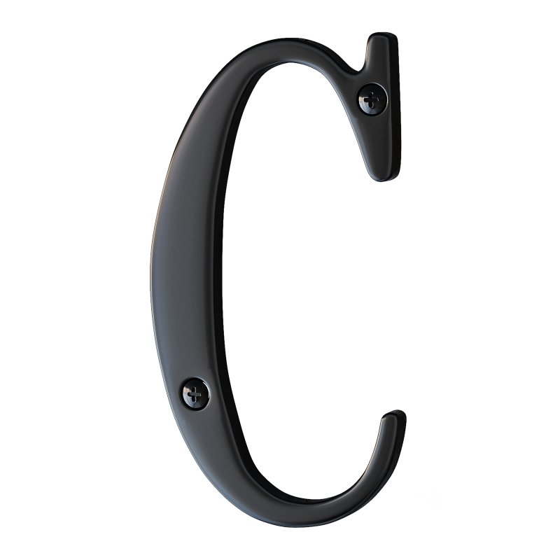 House Letter Solid Bright Brass Wall Mount C Letter Image 4