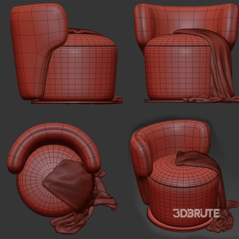 SM Living Couture Sierra Black Swivel Armchair Image 7