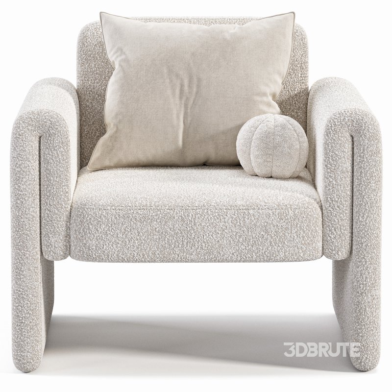 PROMENADE CHAIR IN IVORY BOUCLE Image 4