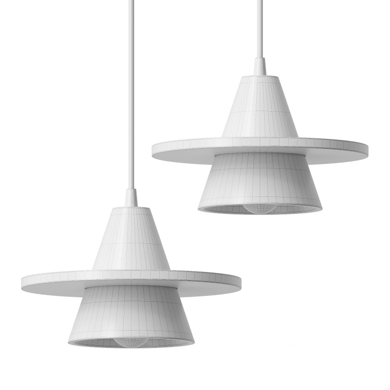 Traditional Japanese Conical Disc Pendant Light Image 4
