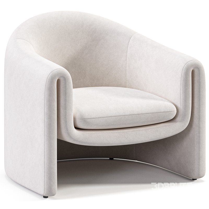 Velvet Sculptural Chair Image 2