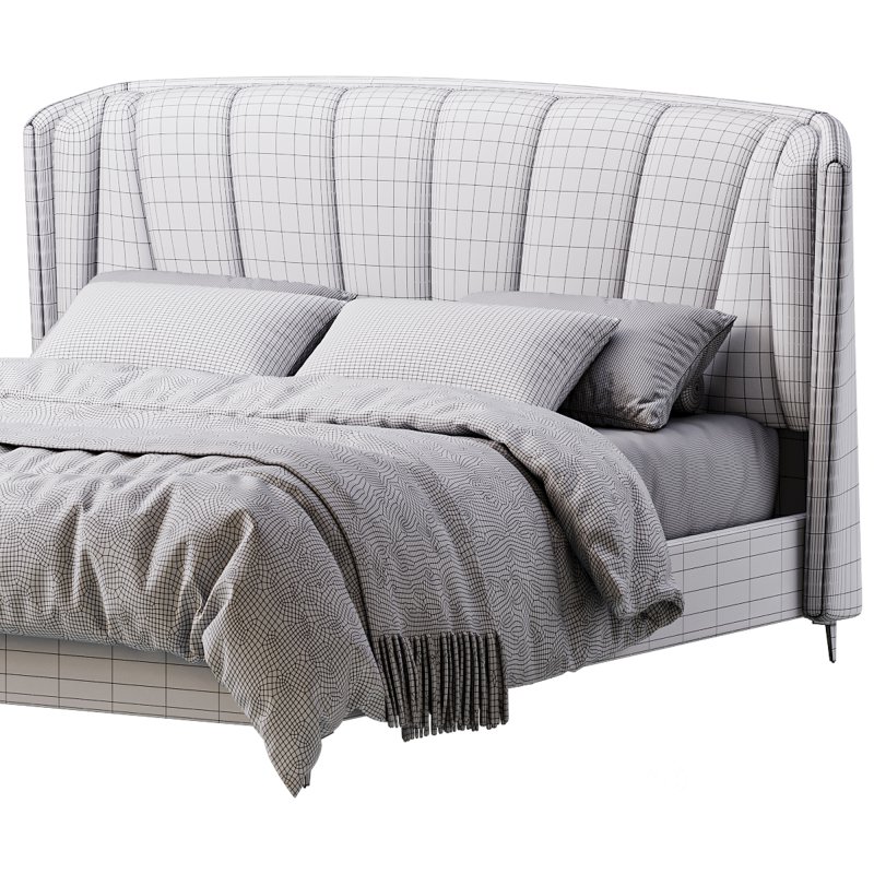 Wingback Headboard Bed Image 15