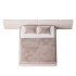 Natural Finish Fabric Pallet Bed Frame with Sponge Fill for Bedroom Comfort - Thumbnail 4