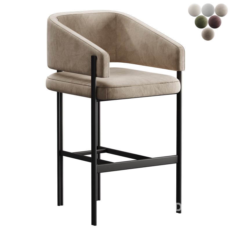 Liang Eimil Tatler Bar Stool Boucle Sand Image 1
