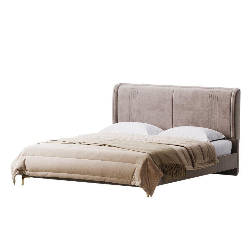 Contemporary White Pine Wooden Standard Bed Image 12