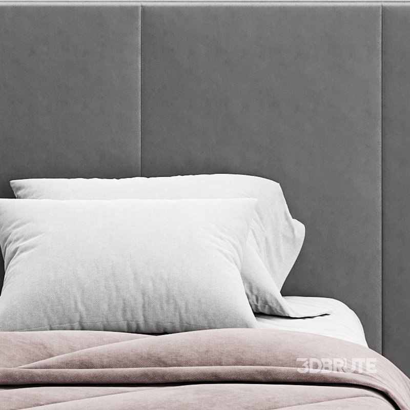 Charcoal Velvet BED Image 13