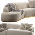 Reya Curved Sectional Sofa Lounge - Thumbnail 5