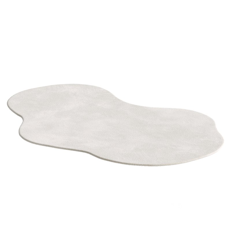 Demelza Neutral Cream Irregular Shape Washable Rug Image 3