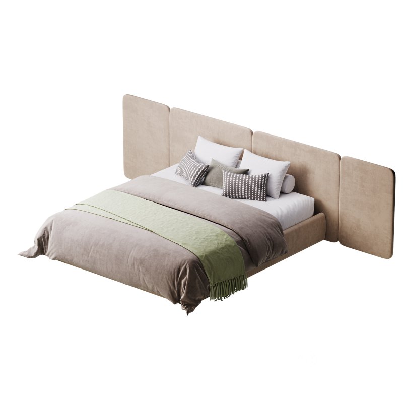 Natural Finish Fabric Pallet Bed Image 6