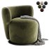 SM Living Couture Sierra Black Swivel Armchair - Thumbnail 1