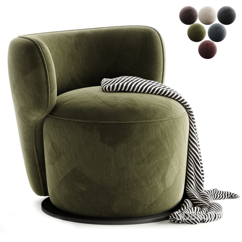 SM Living Couture Sierra Black Swivel Armchair Image 1