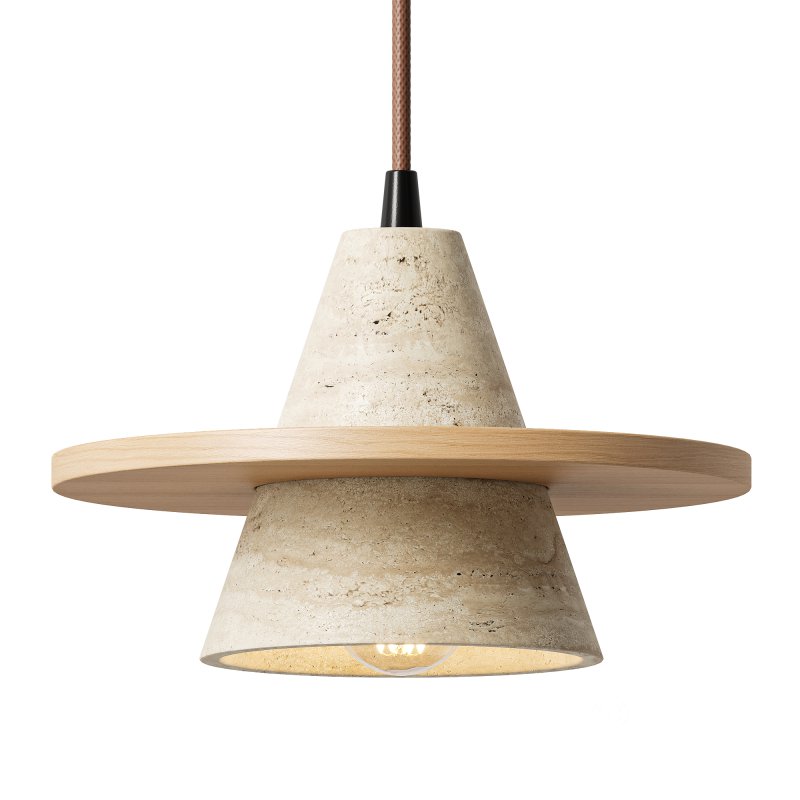 Traditional Japanese Conical Disc Pendant Light Image 2