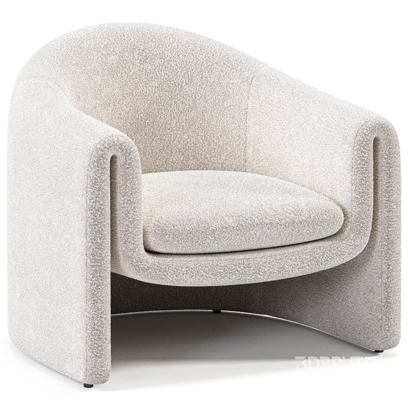 Velvet Sculptural Chair Image 1