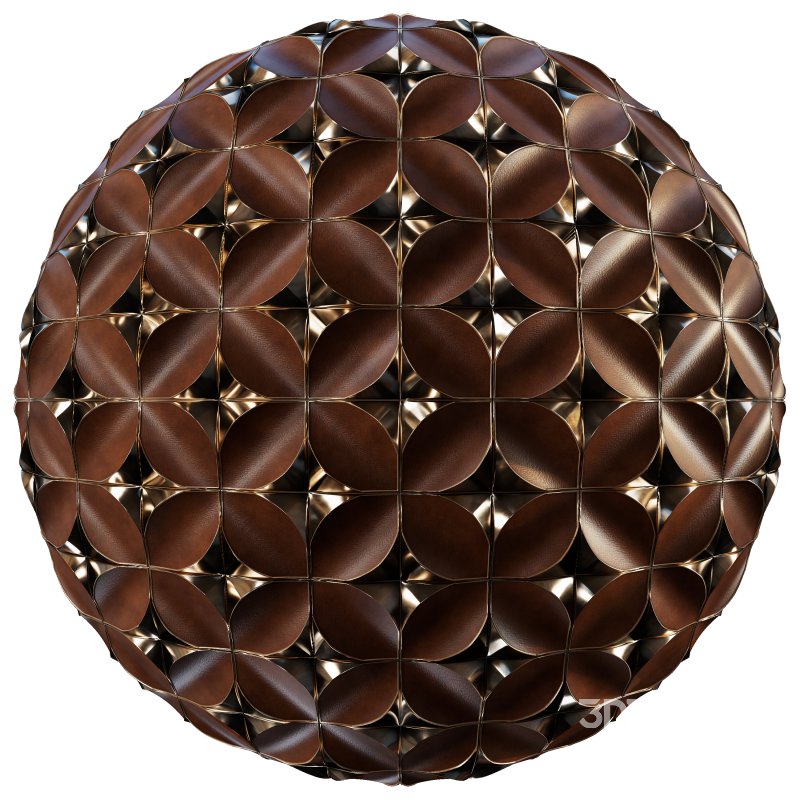 Dune Metal And Leather Wall Tile Image 2