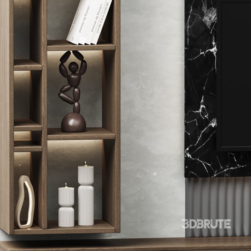 Modern TV Wall 02 Image 9