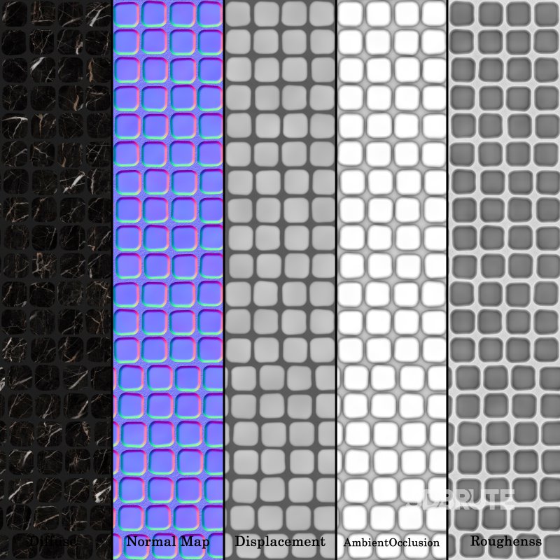 Timeworn marble mosaic 02-Seamless Image 6