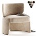 Emilia Gray fabric Lounge Chair - Thumbnail 2