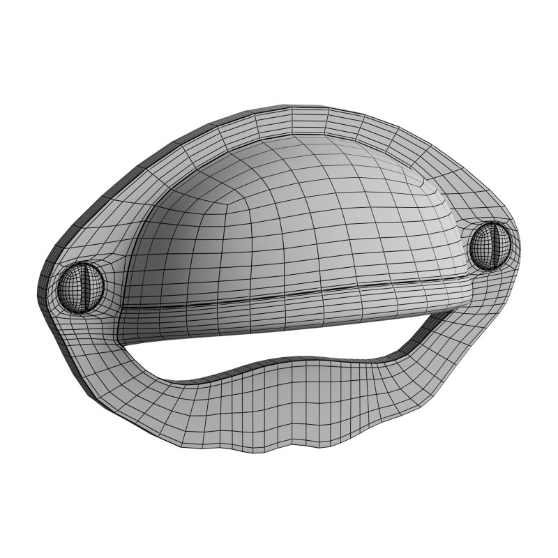 Cabinet or Drawer Bin Pull Black Iron Cup Image 14