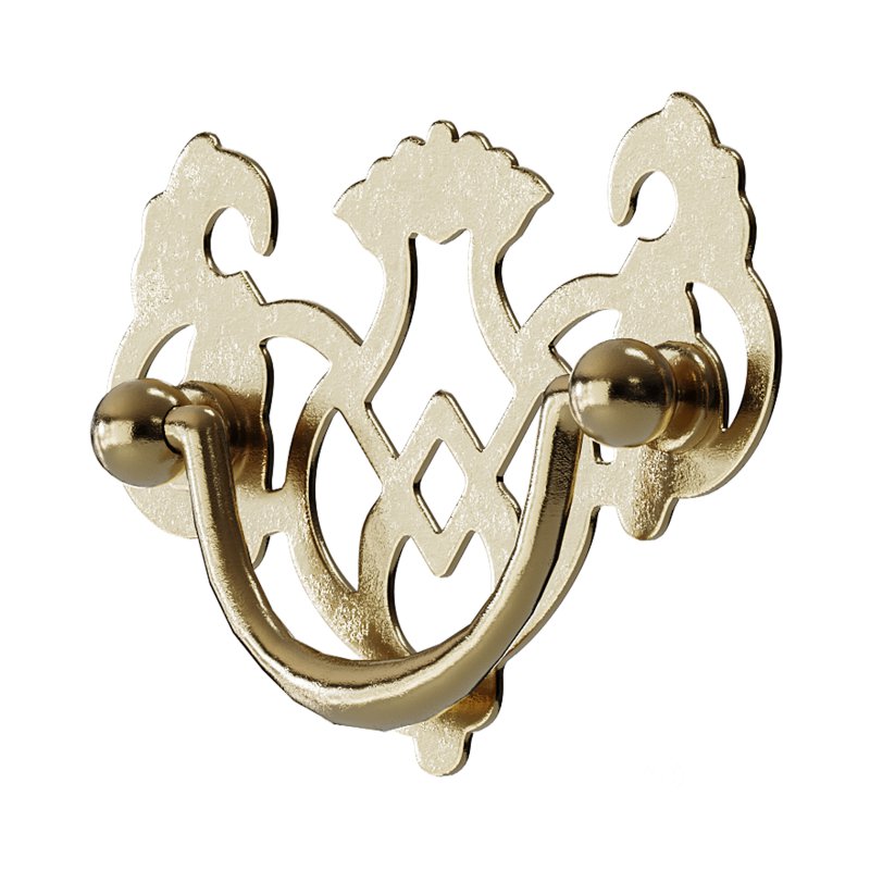 Chippendale Bail Pull Bright Solid Brass Image 3