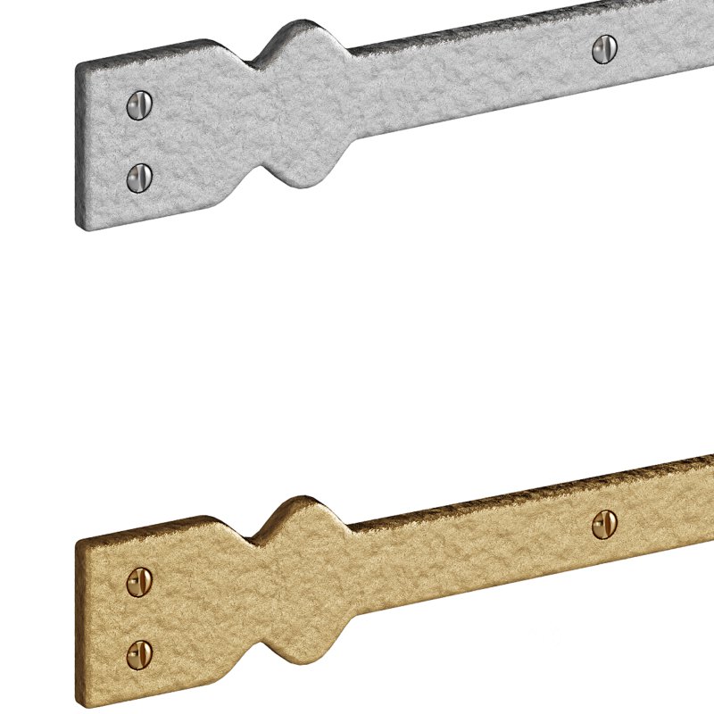 Wrought Iron Dummy Door Hinge Fleur De Lis 16″ Hinges Image 15