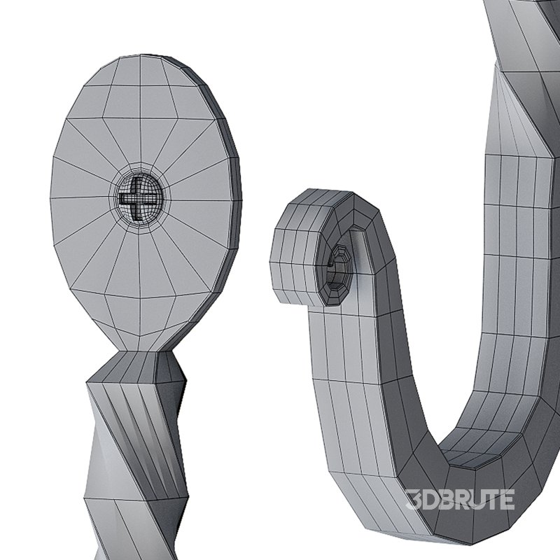 Wrought Iron Twisted Hooks 4.5″ Wall Mount Hanger Hooks Image 15