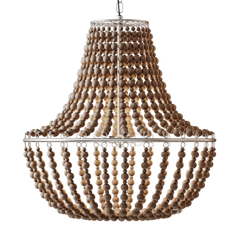 Wood Bead Chandelier Image 6