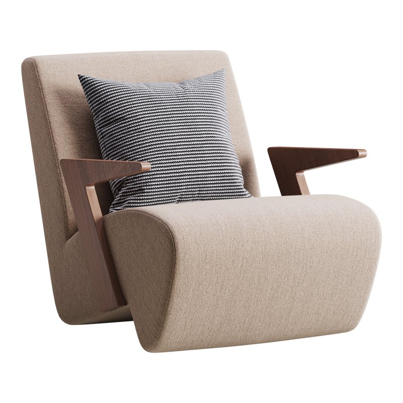 Modern Upholstered Lounge Chair Image 2