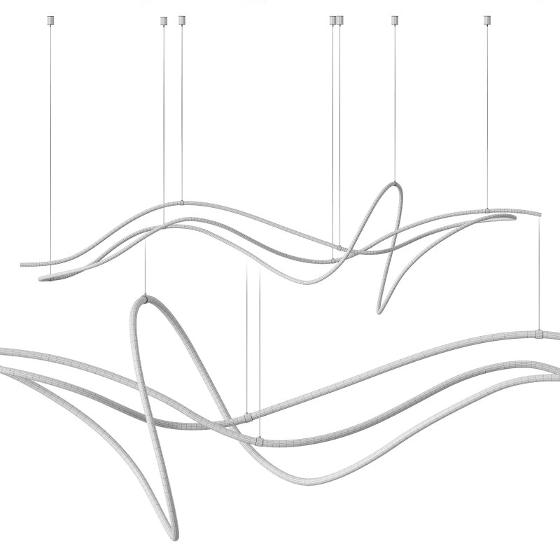 Line Art Geometry Chandelier Image 3