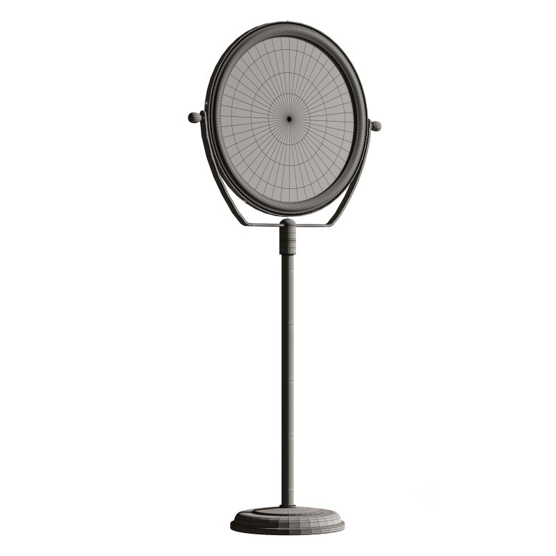 Table Makeup Mirror Chrome Brass Swivel Magnifying Two Sided Image 14