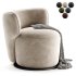 SM Living Couture Sierra Black Swivel Armchair - Thumbnail 2