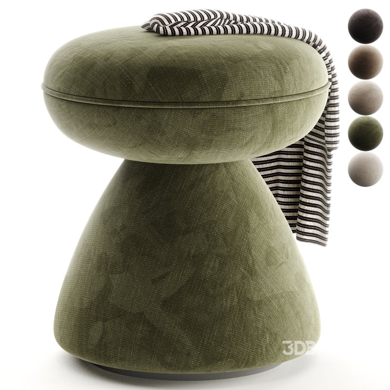 Liang Eimil Cusco Footstool Bennet Taupe Chenille Image 2