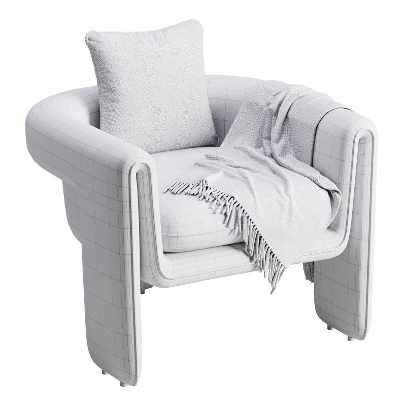 Sculptural Upholstered Lounge Chair Image 16