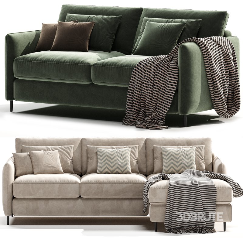 Sofá cama rinconero de algodón lino Loméo Image 5