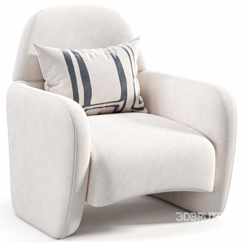 Alfie Cream Boucle Chair Image 3