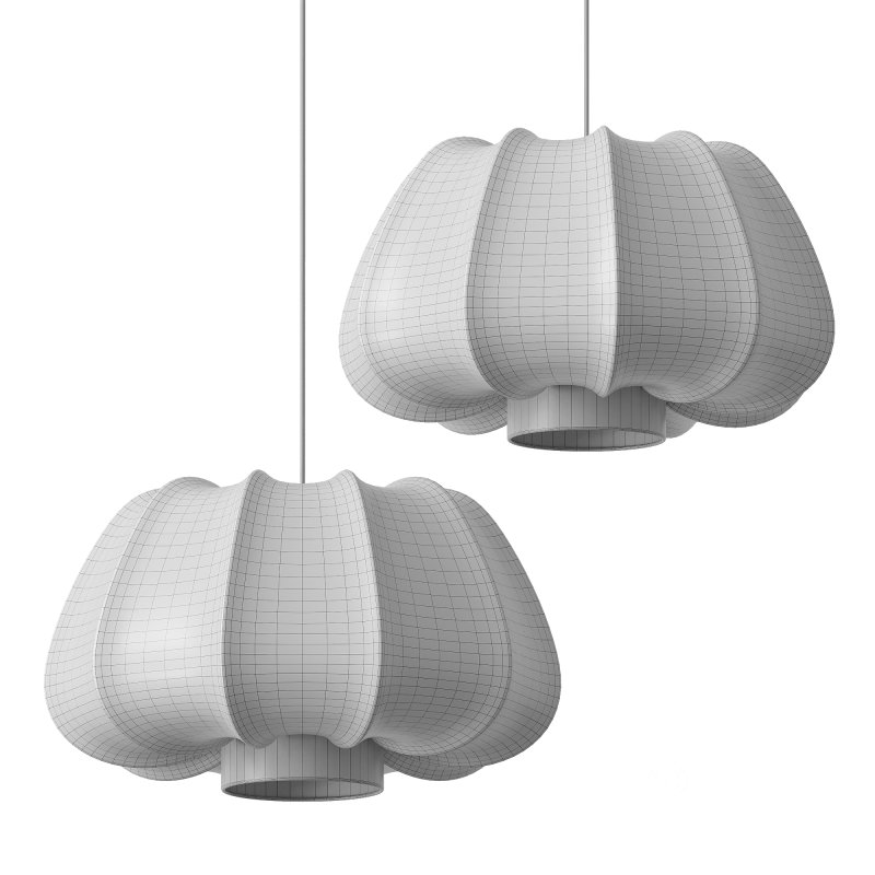 Traditional Japanese Fabric Pendant Light Image 6