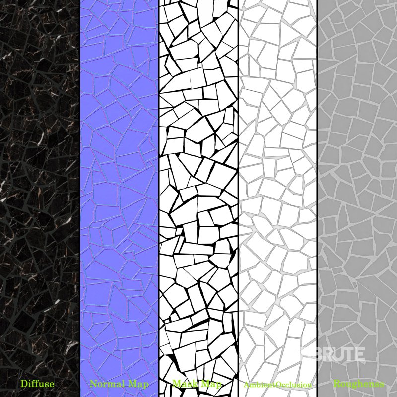 Broken | Chipped Tiles 01 (Seamless ) Image 6