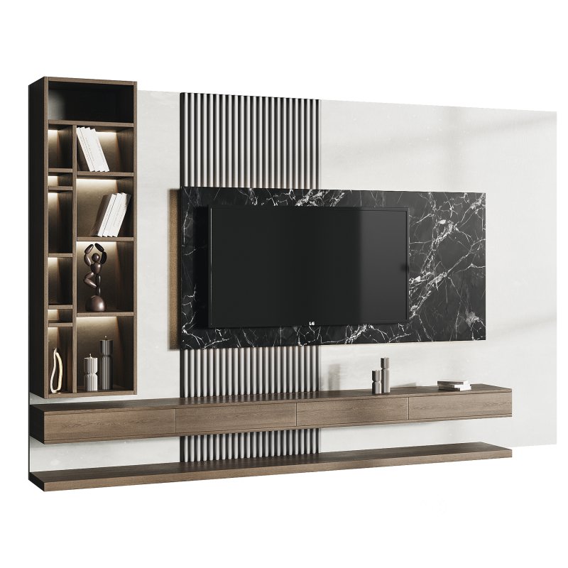 Modern TV Wall 02 Image 8