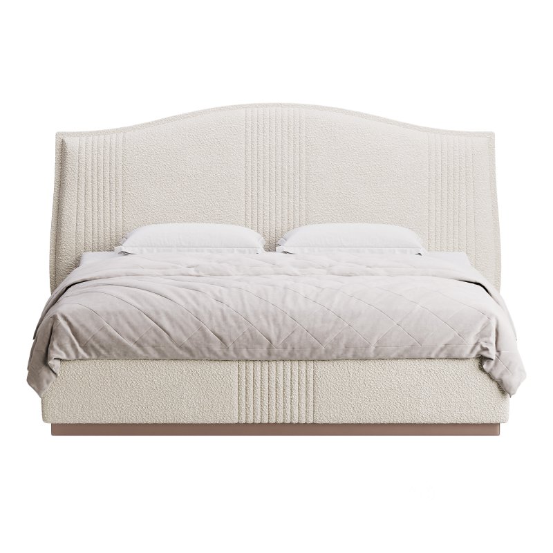 Padded Leather Bed Image 7