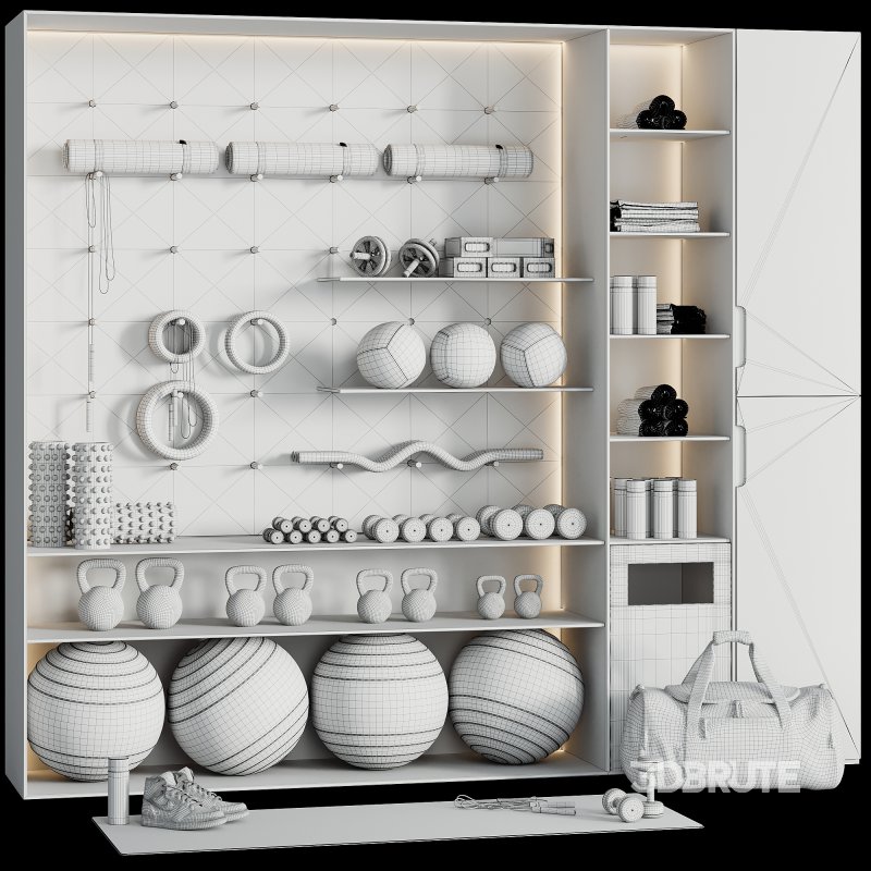 A Rack with gym equipment 02 Image 5