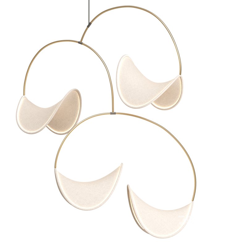 llll-02 fabric pendant 4 lights Image 3