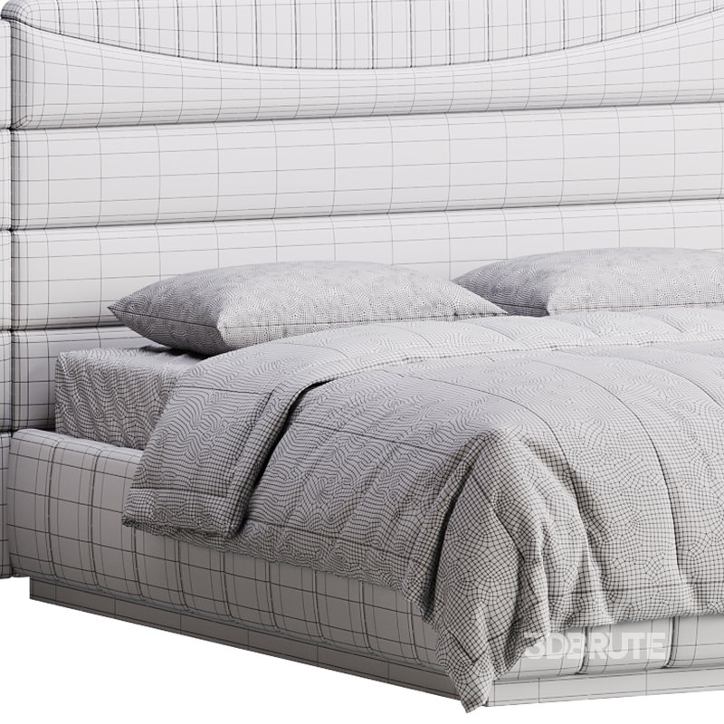 Montecarlo Large Leather Bed Image 16