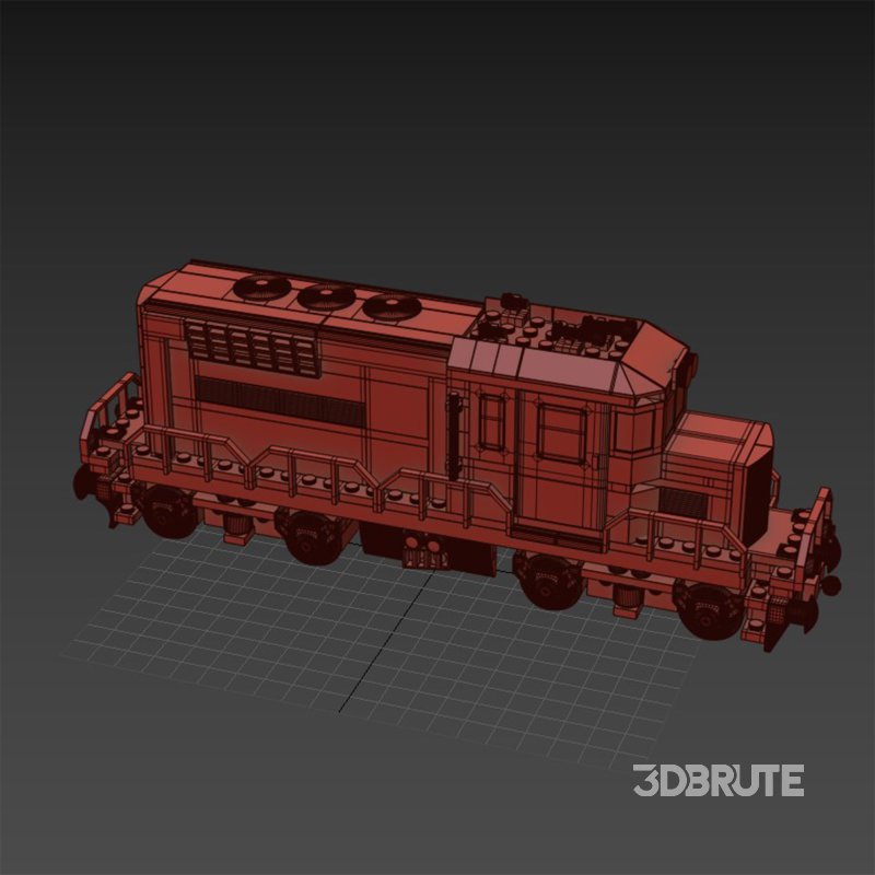 Train Lego Locomotive red Image 7