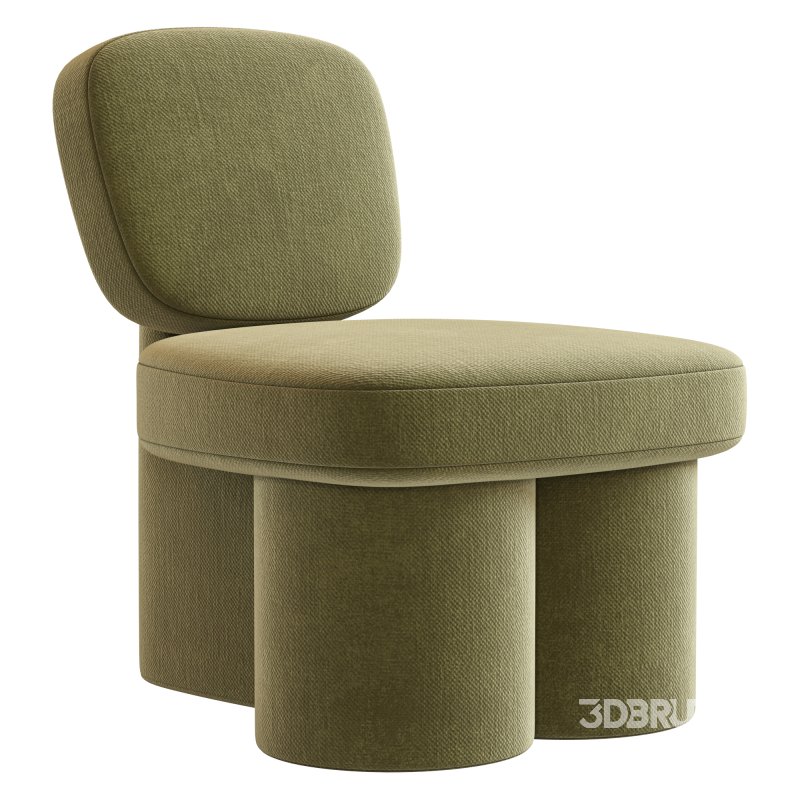 Steel Blue Corduroy Thea Accent Chair Image 3